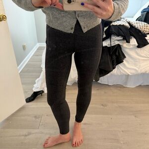 Lululemon High Rise Dark Gray Marled Side Pocket Leggings